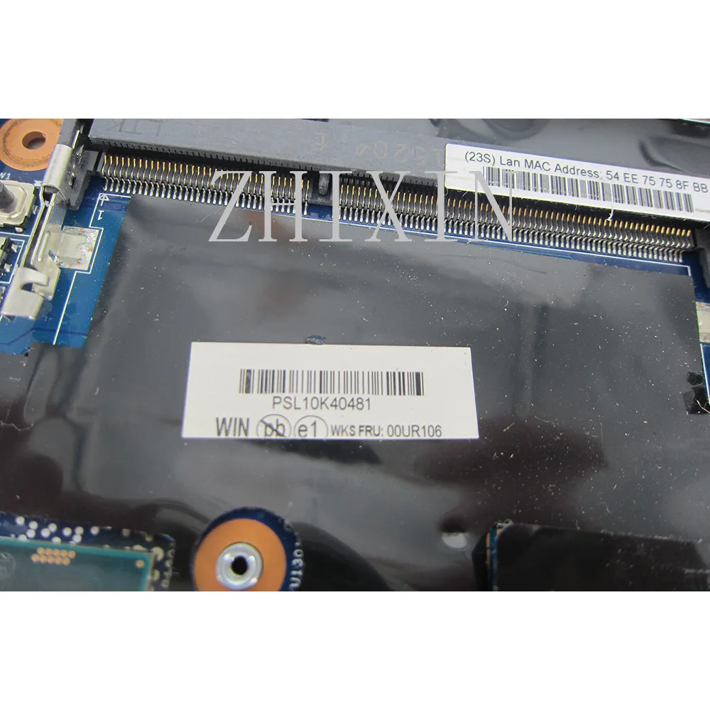 

YOURUI For Lenovo Thinkpad T550 W550S Laptop Motherboard With SR23V I7-5600u CPU FRU: 00UR106 00JT407 full test