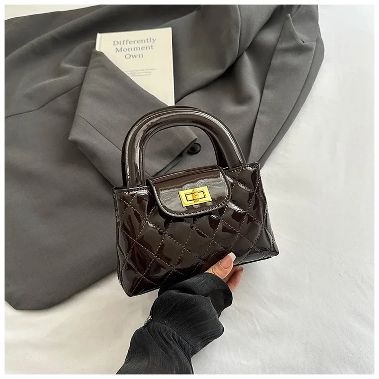 حقيبة كتف مبطنة صيفية لعام 2025 للنساء - محفظة كروس على الطراز الكوري العتيق، حقيبة يد أنيقة بنمط ماسي #6