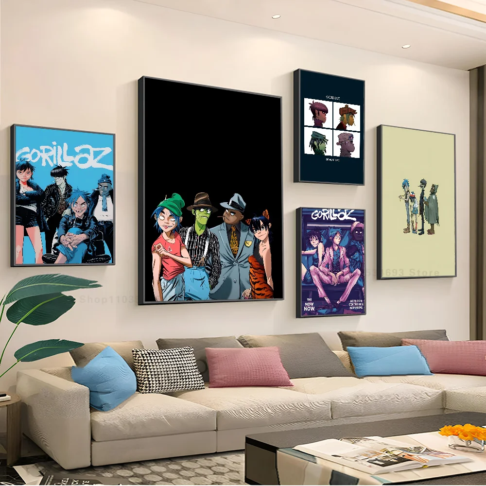 

G-Gorillaz G-Good Q-Quality Poster Paper Print Home Living Room Bedroom Entrance Bar Restaurant Cafe Art Painting Decoration