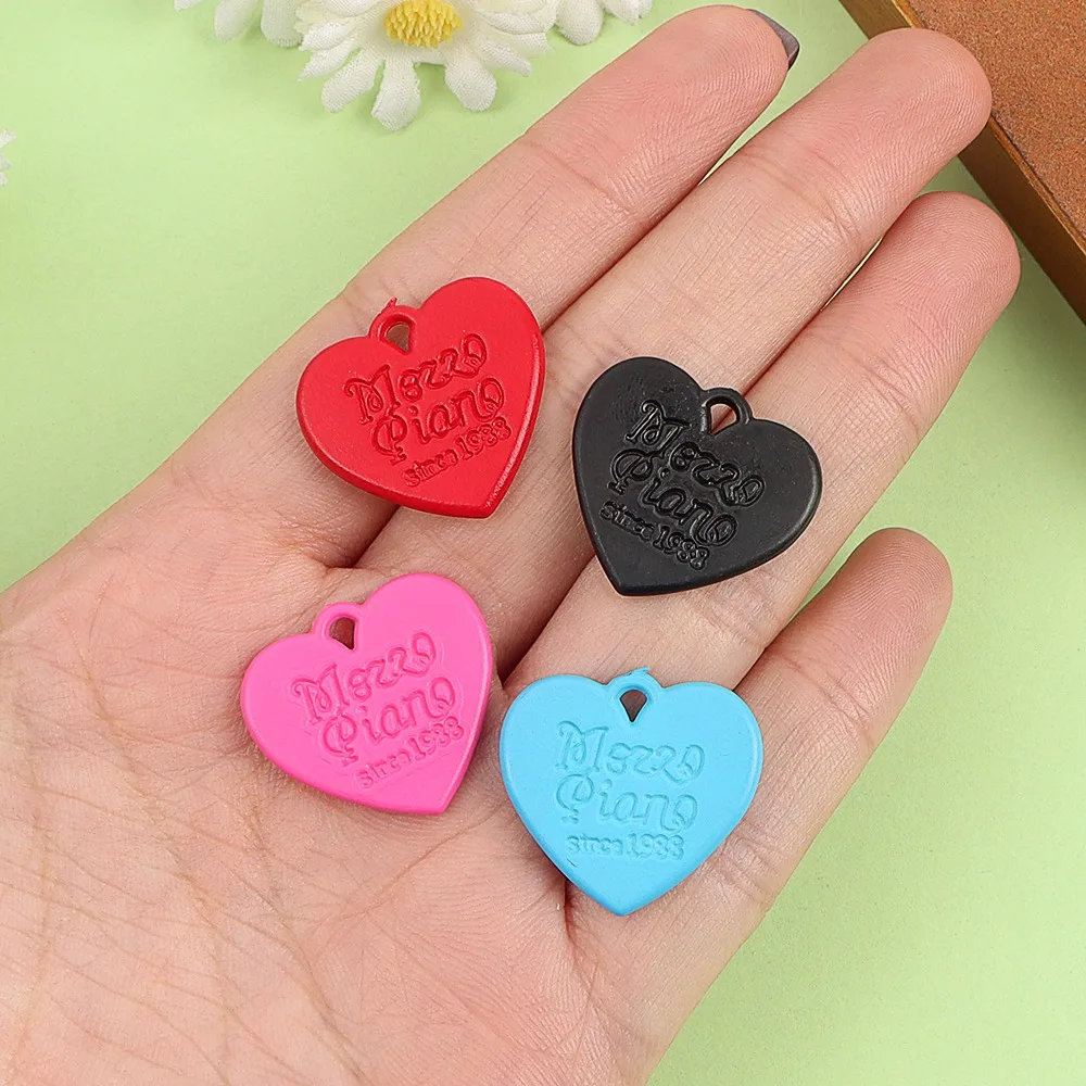 3/9/13pcs Multicolor Heart-shaped Pendants, DIY Necklaces Earrings, Thanksgiving Christmas Halloween Valentine's Day Accessories