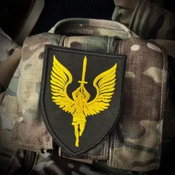 Parche táctico San Miguel Arcángel con alas y espada – MOLLE