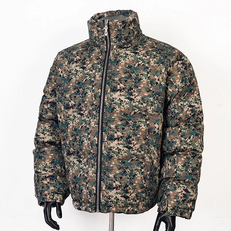 

THUG CLUB Winter Padded Jacket Moon Star Accessory High-Street Trend Brand Vintage Camo Male Female Loose Padded Jacket