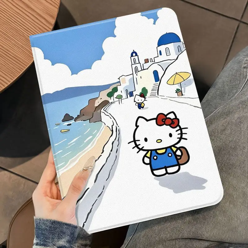 

Чехол для планшета Hello Kitty Kawaii для Samsung Galaxy Tab A7 A7Lite A8 10,5 A9 Plus S6 Lite S7 S8 S9 S10 FE Plus Противоударный чехол