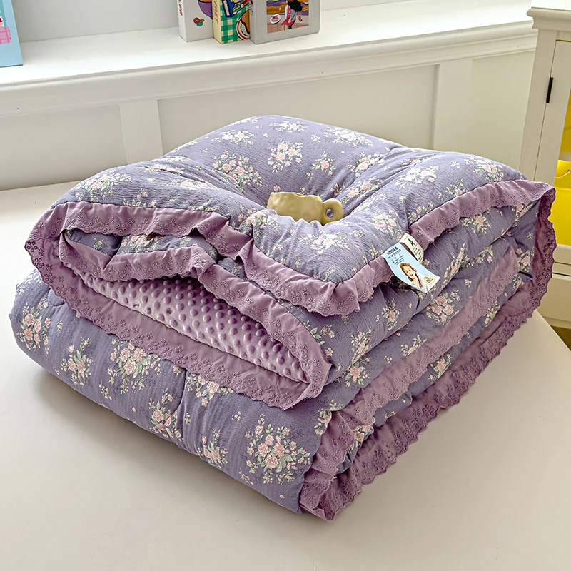 

Waable Adult Bean Bag Blanket Korean Sle Floral Embelliment hine Waable Spring Autumn Winter Single Double Size