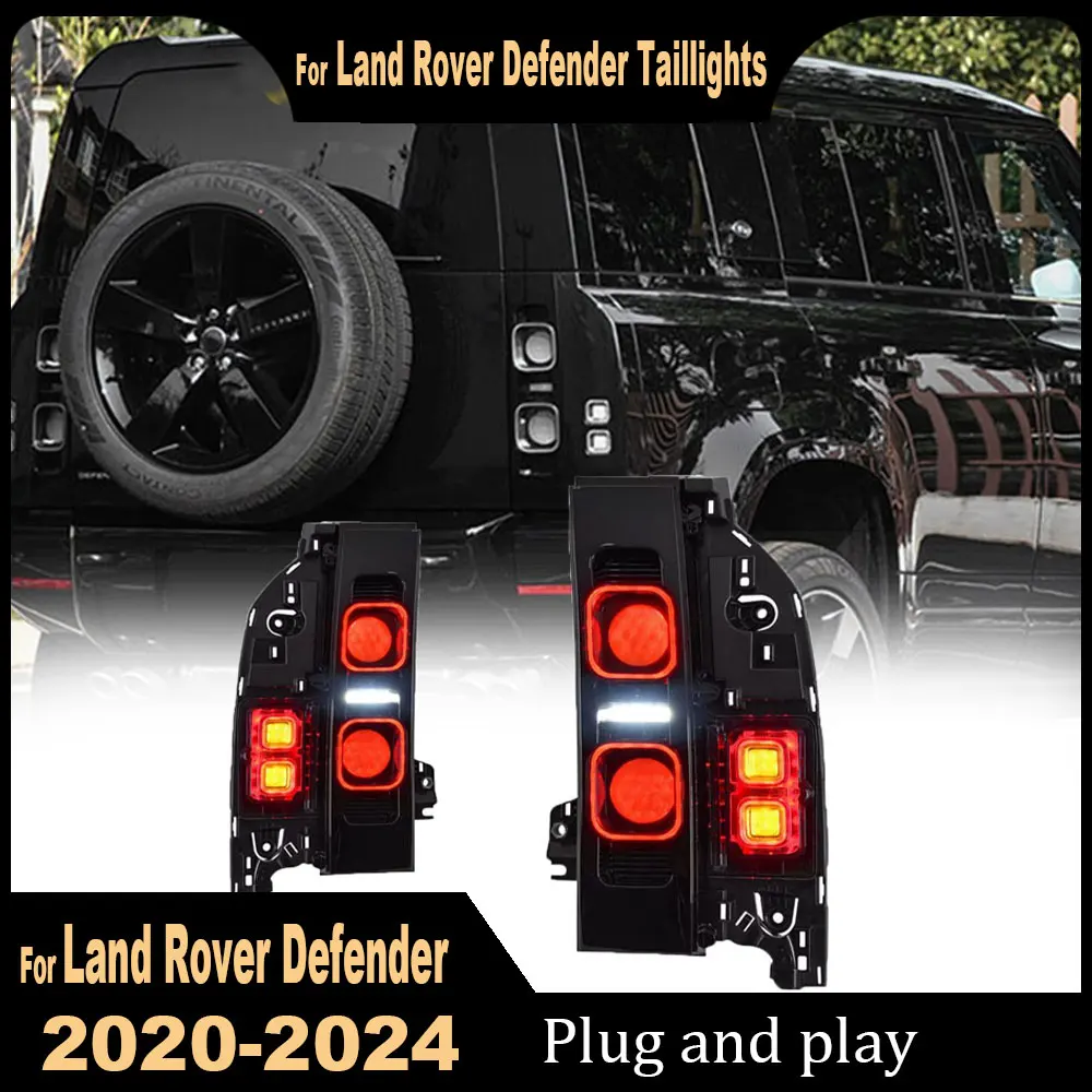 For Land Rover Defender 90 2020 2021 2022 2023 2024 LED Styling Tail Light Assembly DRL Brake Reverse Stop Lamp Accessories