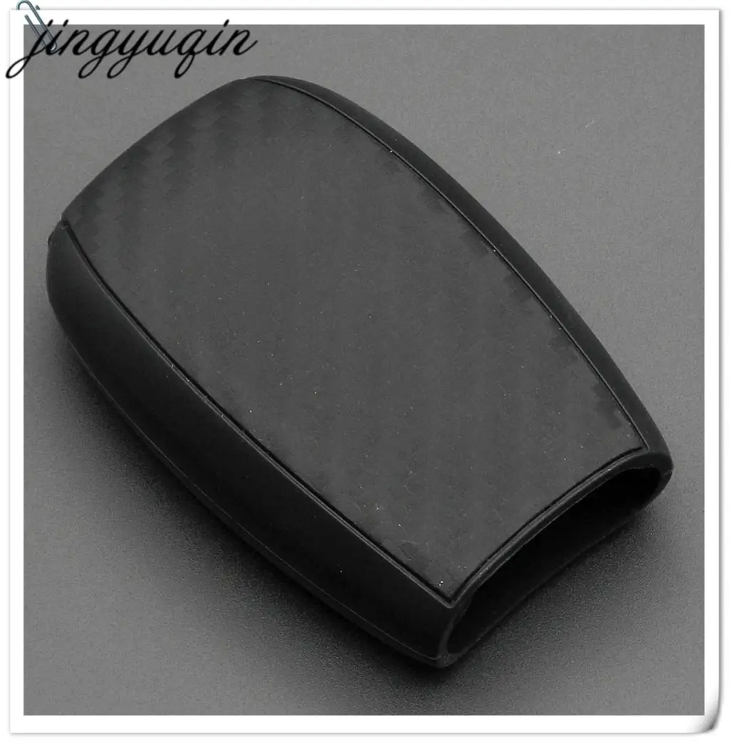 jingyuqin Carbon Silicone Car Smart Key Fob Case for Subaru Legacy Impreza Forester XV Trezia BRZ WRX Levorg Outback Fiber Cover