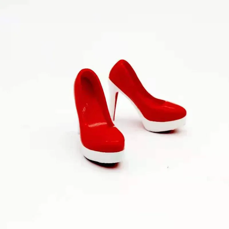 1/6 Female Fashion Girl Red High Heel Hollow Shoes Model for 12in Phicen Tbleague Action Figure Doll Toy