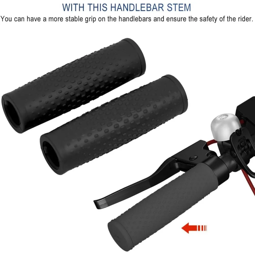 1 زوج المطاط المقود قبضة ل Xiaomi M365/Pro/1s/Pro2 سكوتر كهربائي الملحقات عدم الانزلاق الأسود سكيت ركوب أجزاء