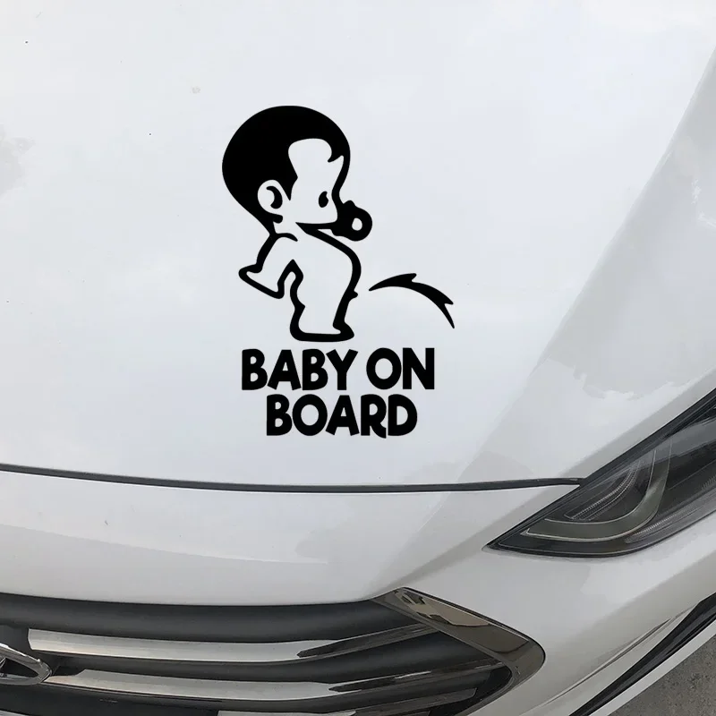 Funny Cartoon Baby on Board Popular Car Sticker PVC New Design Fashion Cool Style Waterproof Auto Decal Decor - view 4