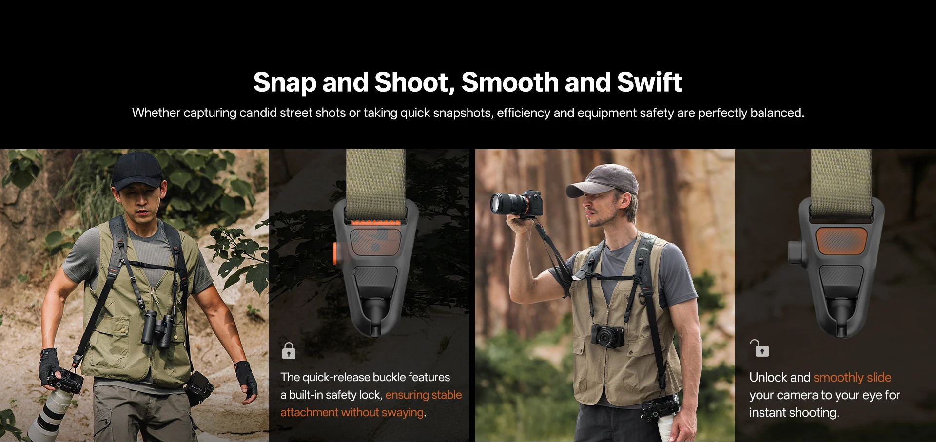 PGYTECH Kameragurt Master, Leder-Doppel-Schultergurt für 3 Kameras, verstellbarer Kameragurt für professionelle Fotografie – Detail 20