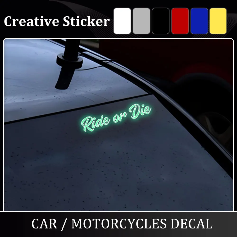 

Ride or Die Car Stickers Vinyl Decals for Motorcycle Car Laptop Helmet Window Bumper Tuning Racing JDM Funny Fashion Style