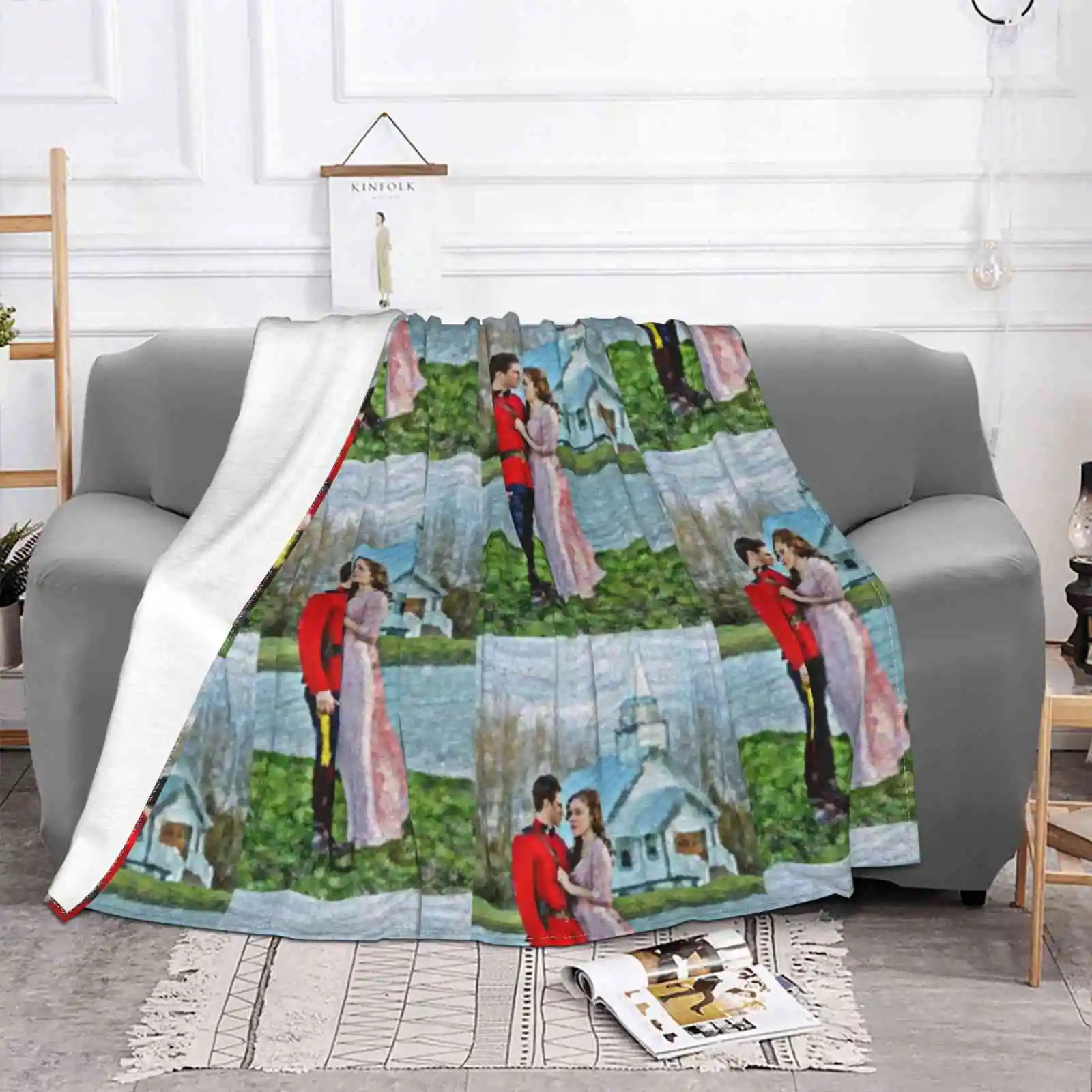 Jack And Elizabeth New Print Novelty Fashion Soft Warm Blanket Jack Elizabeth When Calls The Heart Wcth Church Canadian Artist