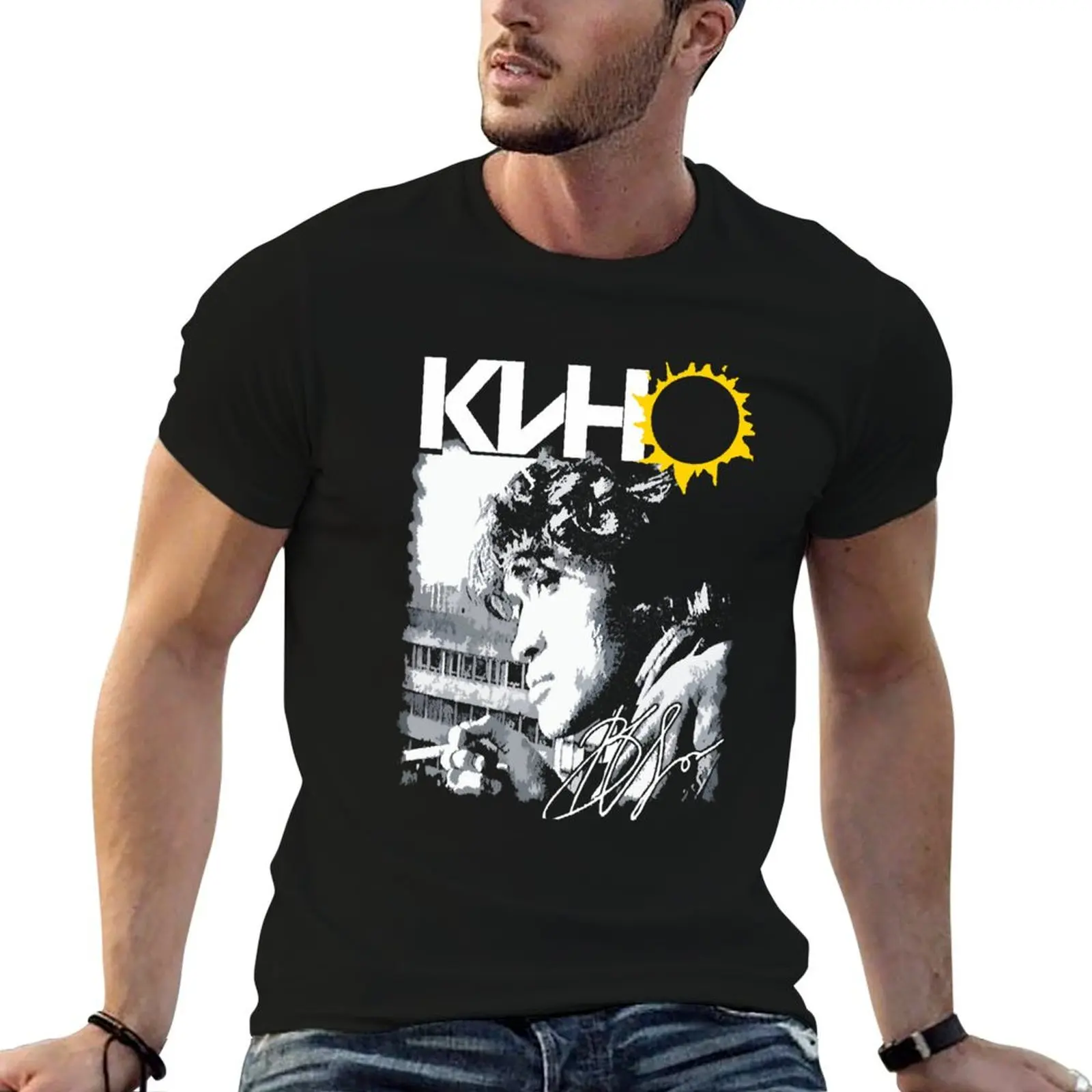 

Viktor Tsoi (Виктор Цой), KINO Rock Band T-Shirt shirts graphic hippie clothes animal prinfor boys korean fashion mens t shirt