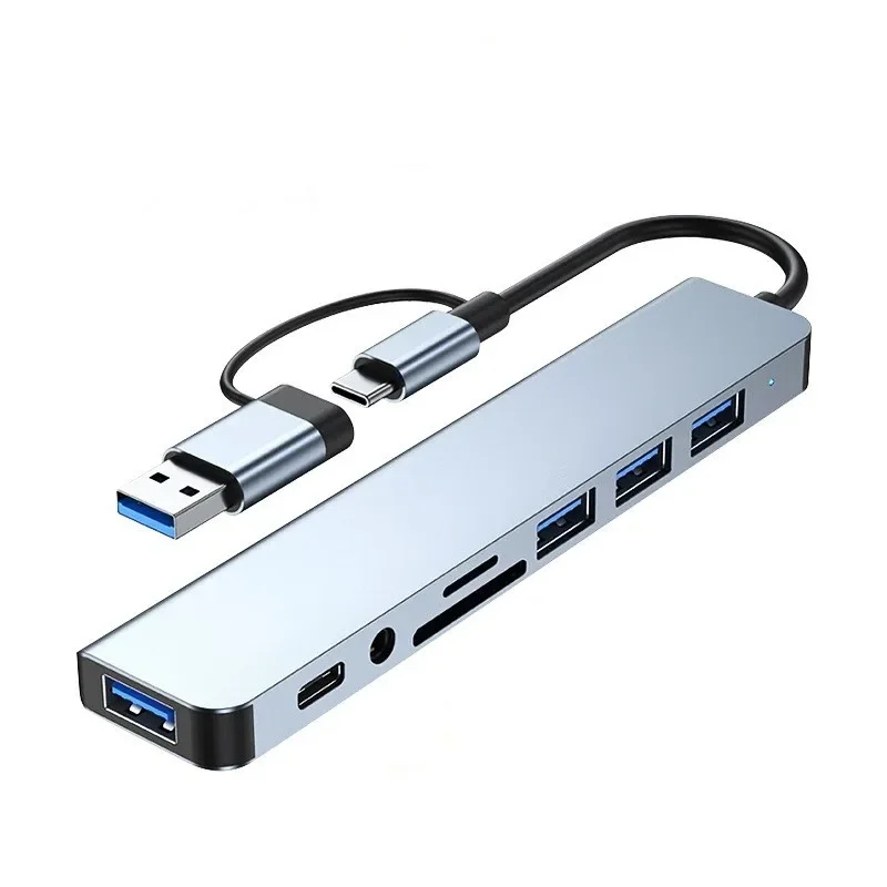 8 in 2 USB C Expander USB 3 Hub Type C Splitter Type C Dock Multiport Adapter USB Expander for Xiaomi Phone Tablet