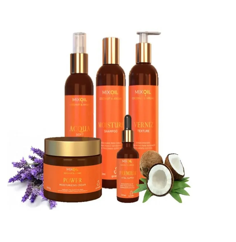 Tratamento Grandha Kit Completo Mix Oil Coconut & Argan Home Care 5 Itens