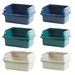 Open Top Pet Litter Box Cat Toilet Sandbox with Semi-Closed High Side Durable