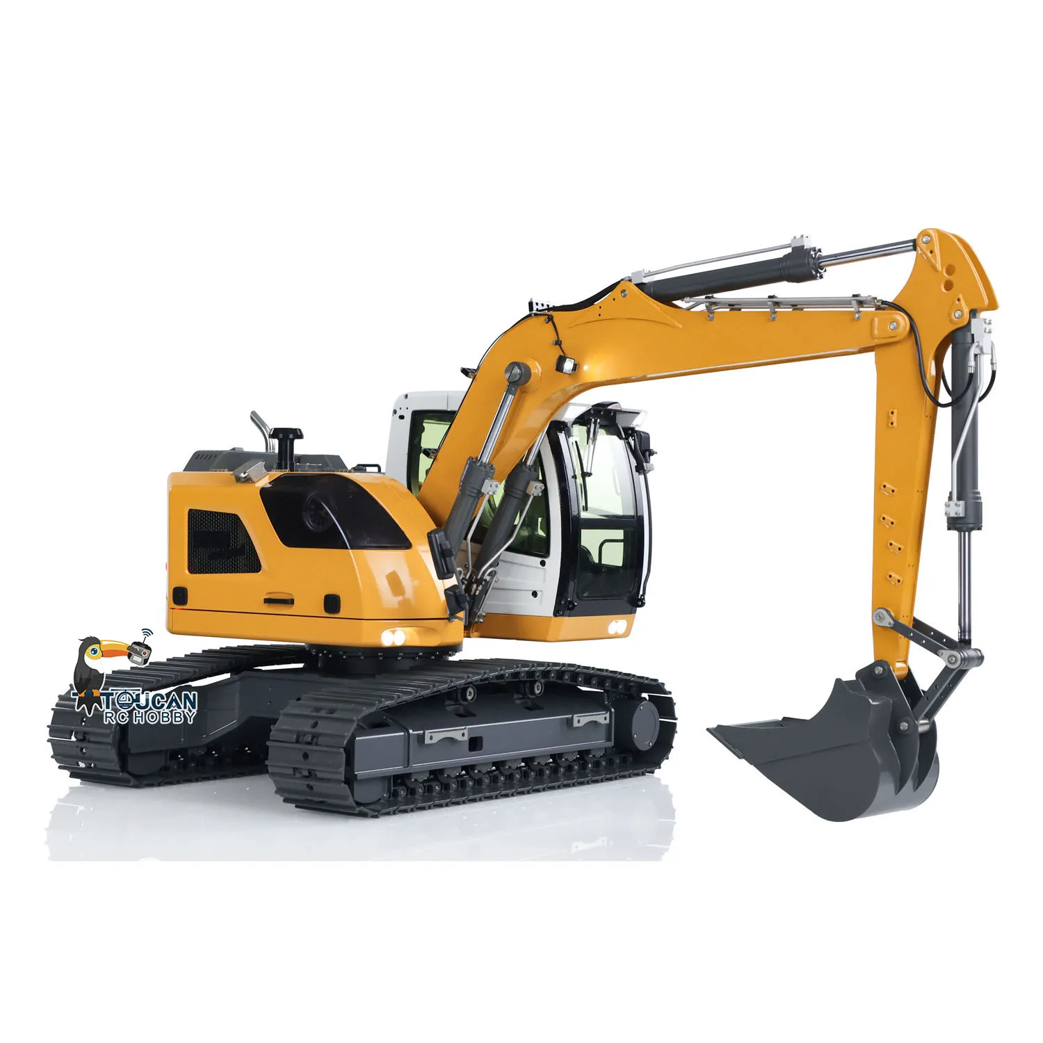 

1/14 R920 JDM-208 RC Hydraulic Excavator Metal Remote Control Digger Model Sound Light System Gifts for Adults