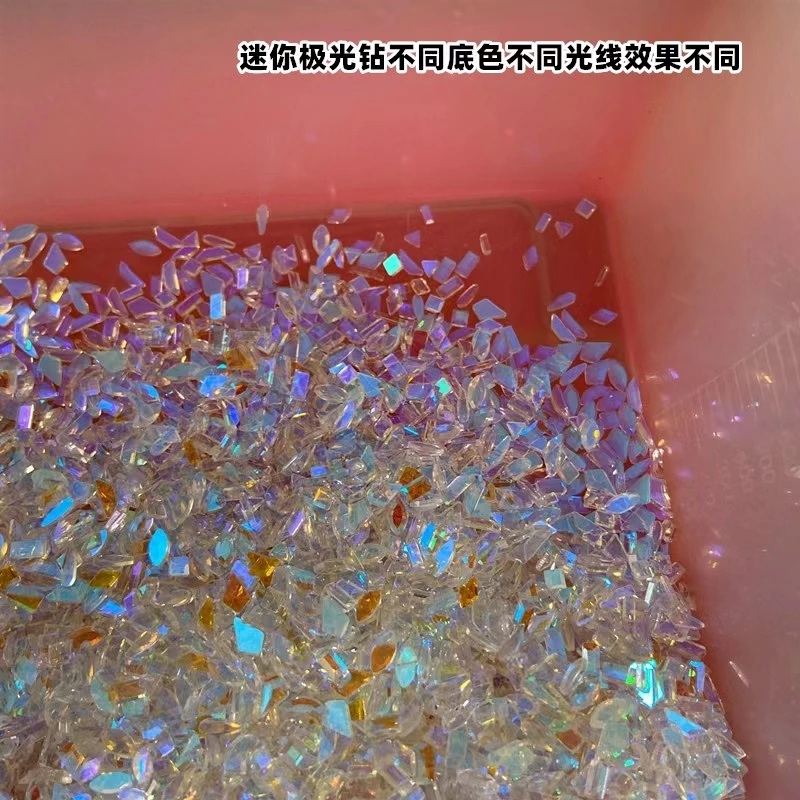 Diamantes de imitación mixtos para decoración de uñas, cristales AB, gemas de lujo para decoración 3D de uñas, cortaúñas para manicura, 100 Uds.