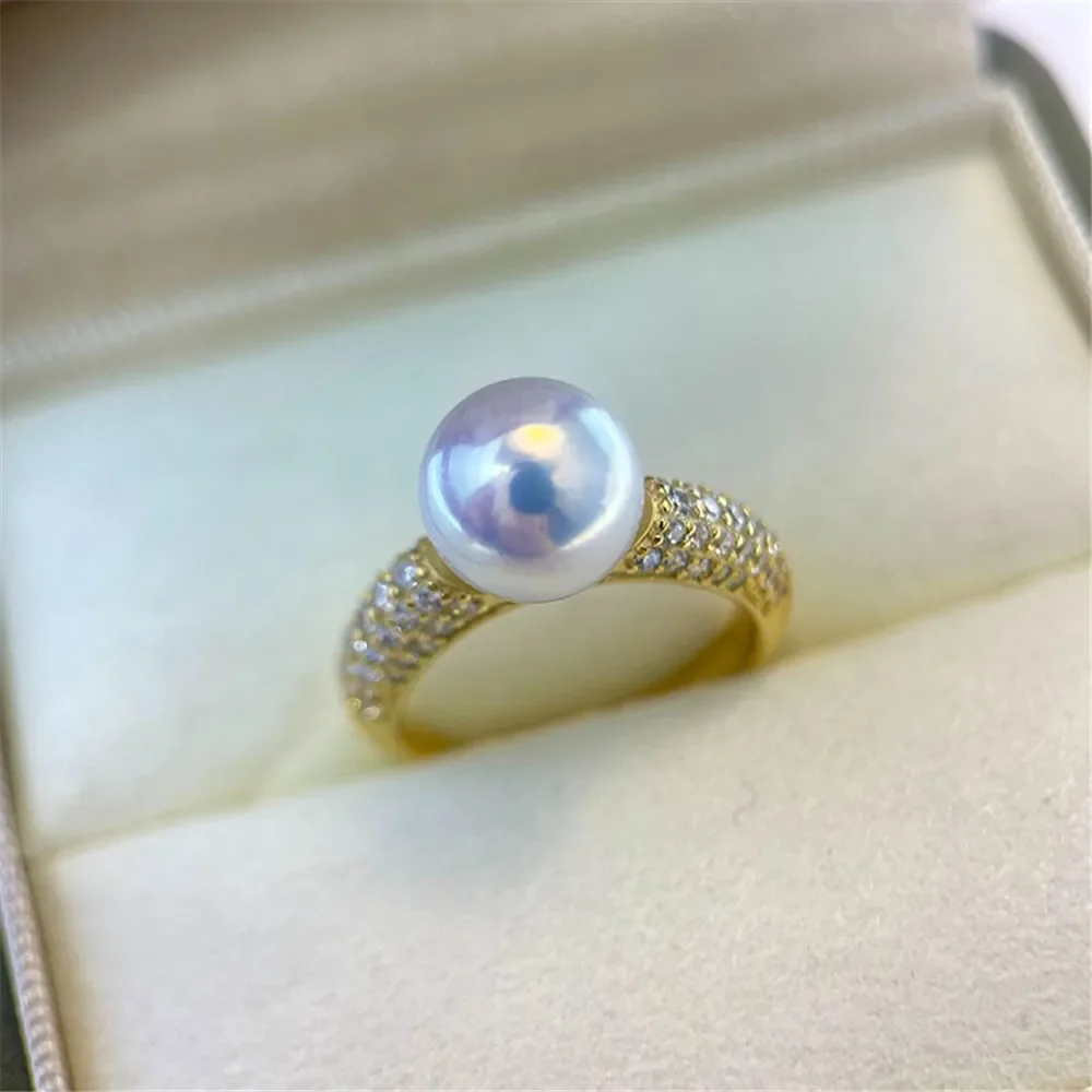 Solid S925 Sterling Silver Pearl Ring Settings Findings & Accessories  for Jewelry Making Bulk Wholesale Craft Supplies No Pearl