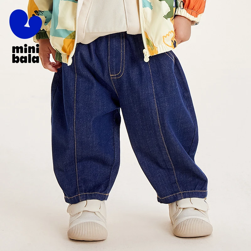 Mini Bala Pants Unisex Children Long Pants for the 2024 New Year Baby Loose Children Jeans