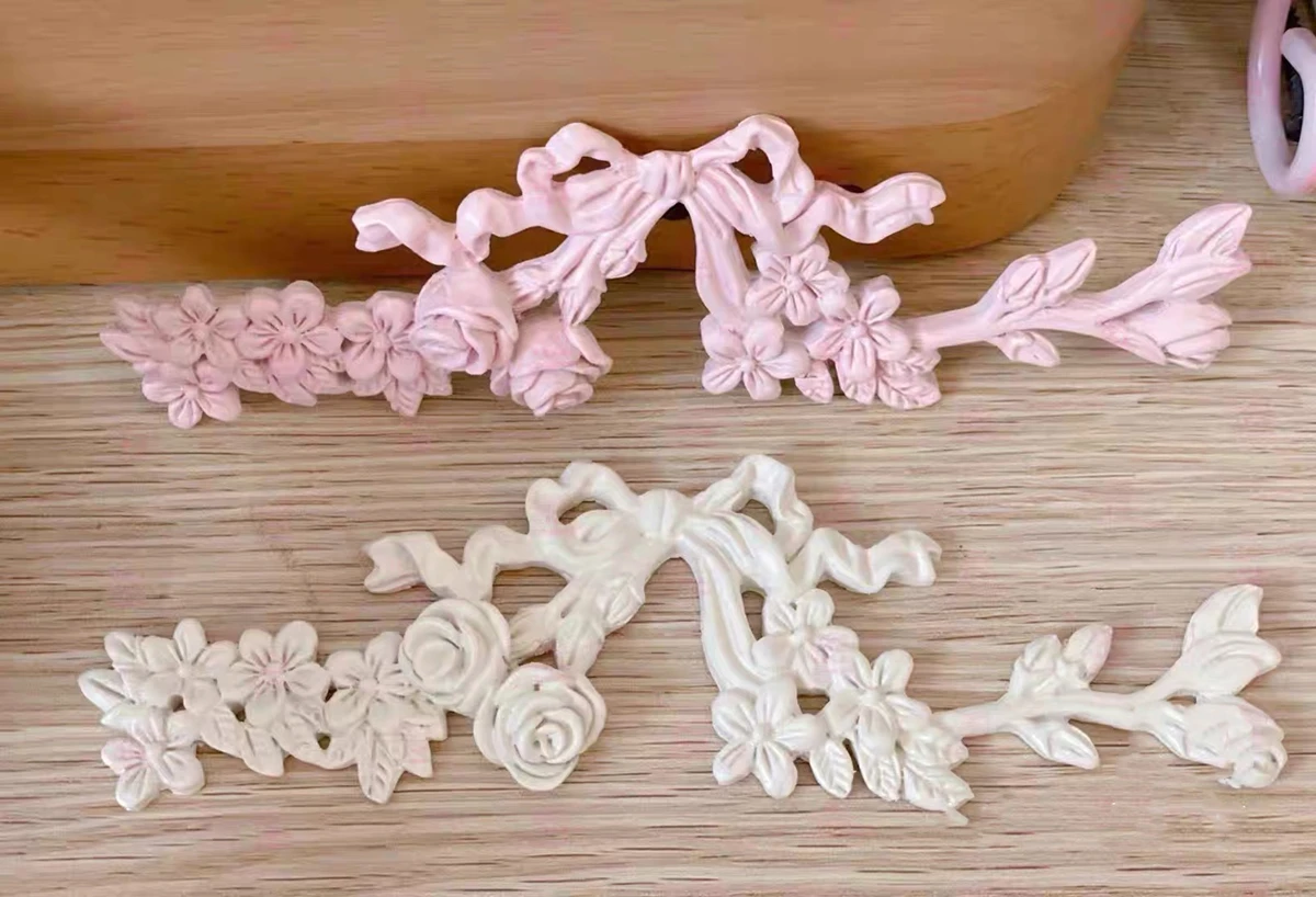 Pink Retro Hollowed Out Wall Stickers, Carved Cabinet Doors, Door and Wall Decorative Stickers, Home Decor Products