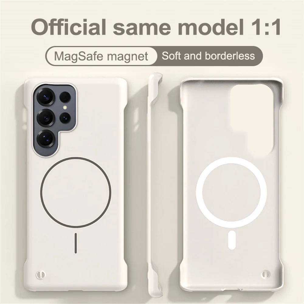 For Magsafe Slim Frameless Phone Case For Samsung S26 S25 Ed