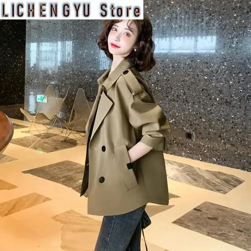 Spring Autumn Trench Coat Women Korean Temperament Short Female Trench Overcoat Casual Windbreaker Ladies Outerwear Tops