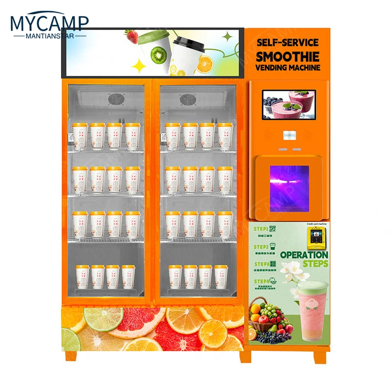 XY Axis Vending Machine Supplier Large Capacity Refrigerated Lift Smoothie Vending Machine