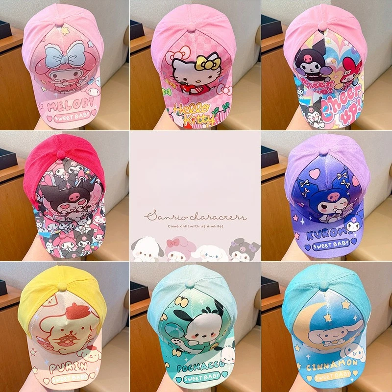 

Детская шляпа от солнца Miniso Sanrio, шляпа от солнца для девочек, шляпа от солнца для девочек, бейсболка, бейсболка с героями мультфильмов, детская шляпа