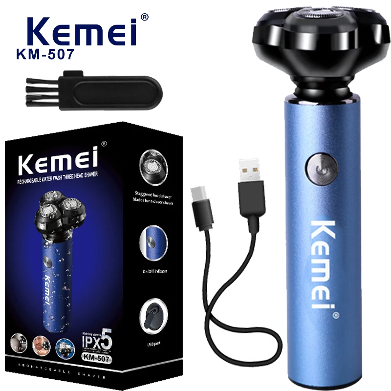 Kemei Men Electric Razor for Men Electric Shavers for Men Face Shaver for Men Cordless Men Electric Shaver Waterproof Wet Dry by