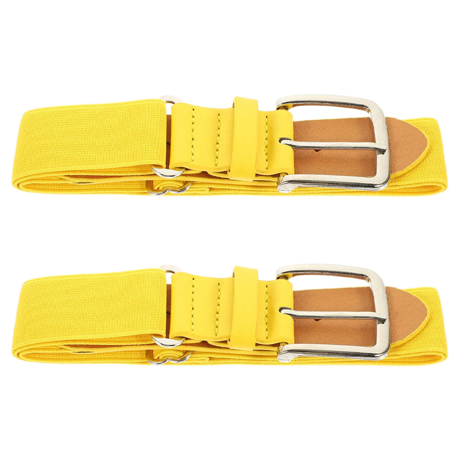 

2 pcs Elastic Adjustable Belt Belts Red Golden Yellow Baseball Pants Youth Sports