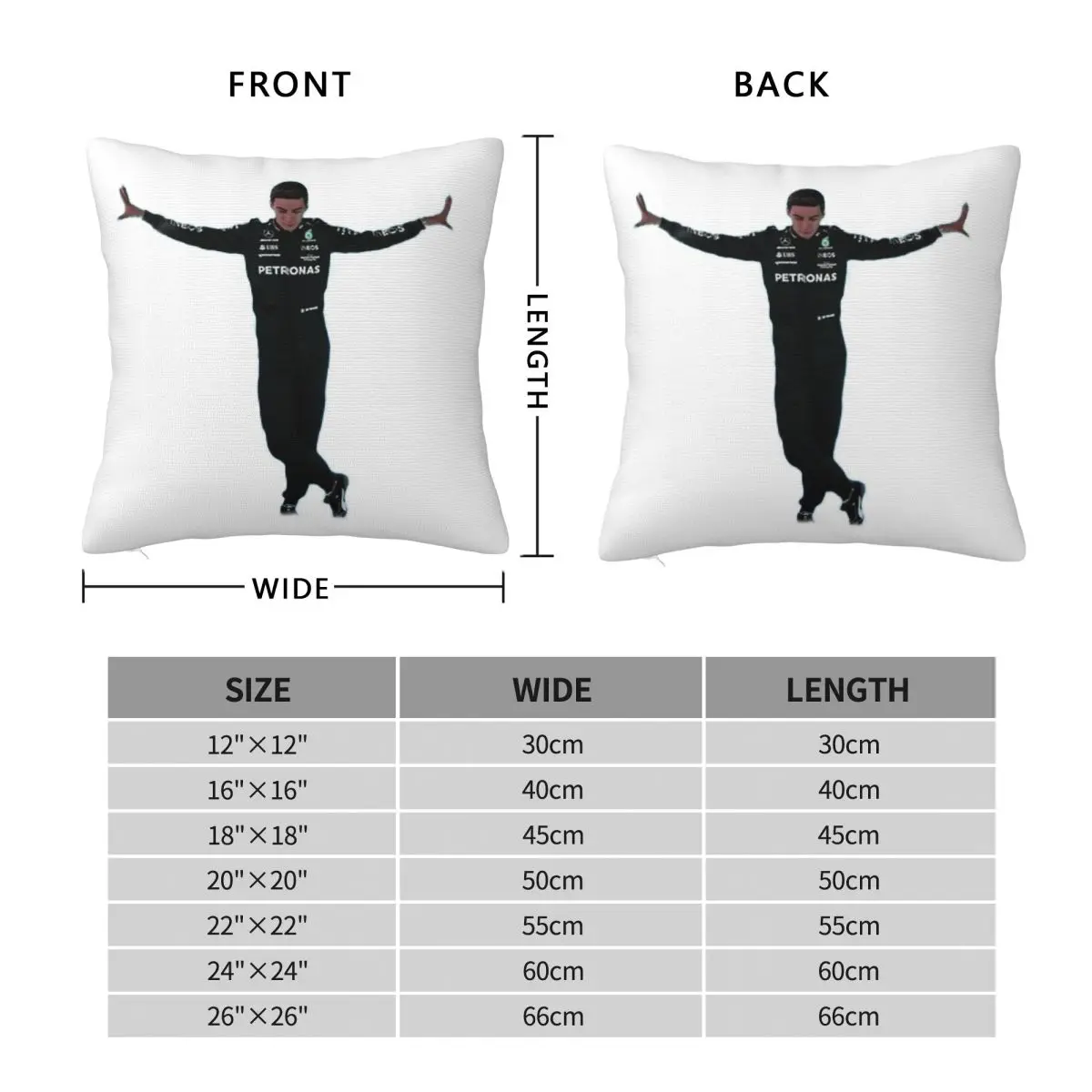 George Russell Pose Square Pillowcase Polyester Linen Velvet Pattern Zip Decor Pillow Case Bed Wholesale 45x45