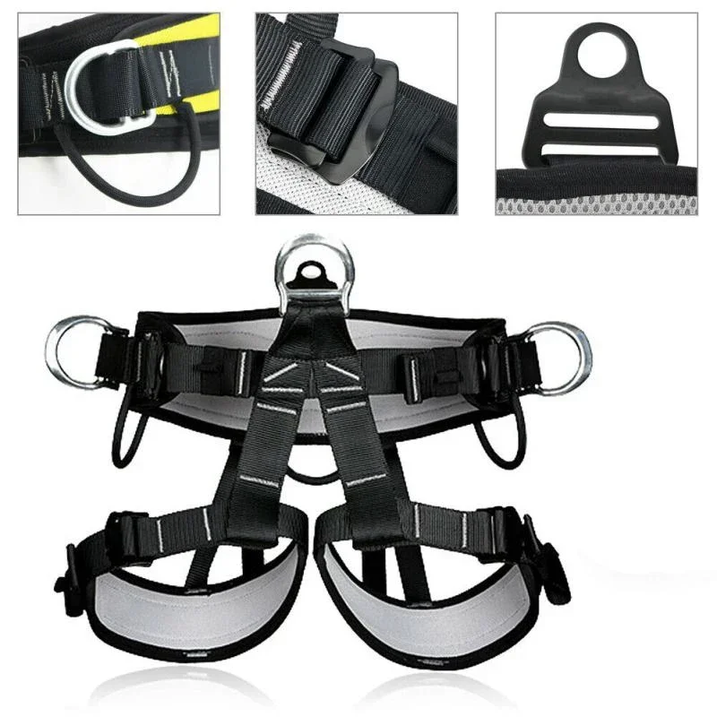 Climbing Belt Mountaineering Safety Belt Downhill Aerial Work Protection Equipment Outdoor Expansion Rappelling Fullbody Harness