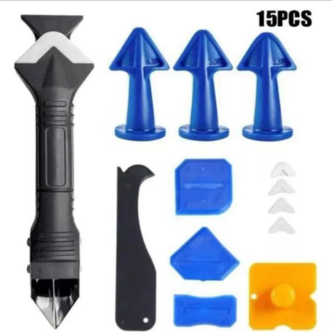 Stainless Steelhead Caulking Finishing Tool Kit Sealant Caulk Grout Scraper Finishing Tools Silicone Remover Sealant Applicator