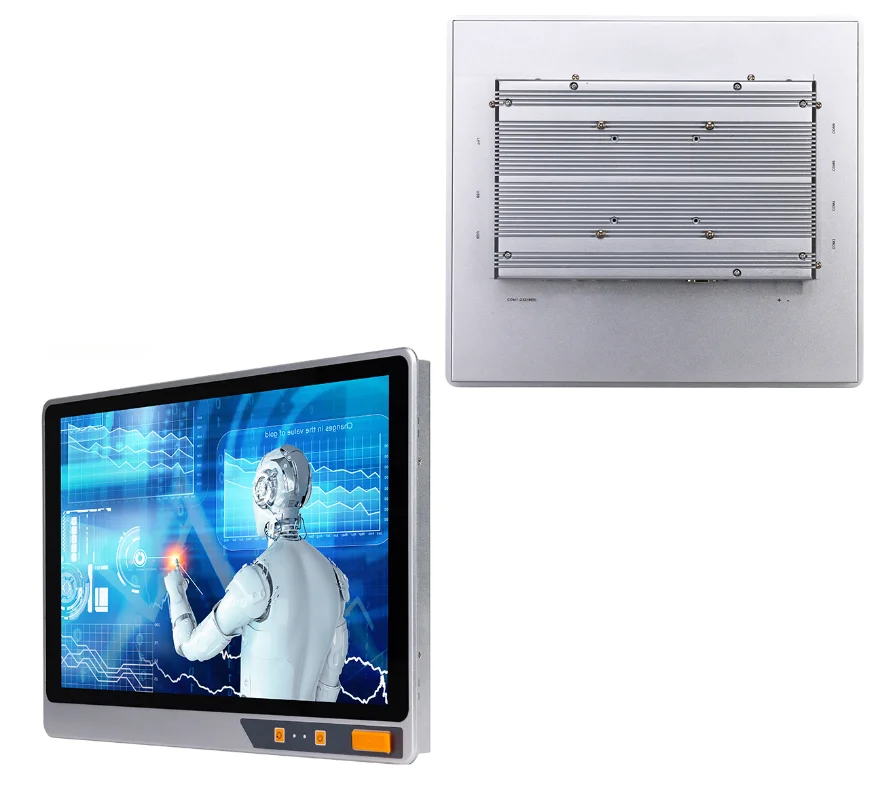 21.5 inch MeetNeng Fully Sealed Fanless Embedded Industrial All in One Panel PC Core i3 Capacitive Screen 1920*1080 Win10 Pro