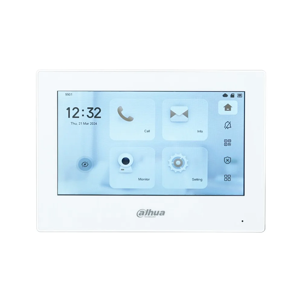 Dahua Meertalige Ip Video Intercom Kit, VTO3311Q-WP & VTH2621GW-P, P 2P Cloud, Deur Bel 1, 2 ,3 ,4 Knoppen Zijn Instelbaar