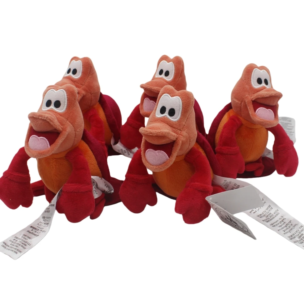 

5piece 16cm Disney Plush Magnetic Sebastian Shoulder Plush Tinker Bell from Peter Pan Toy Gifts Plush Stuff Toys Birthday Gift