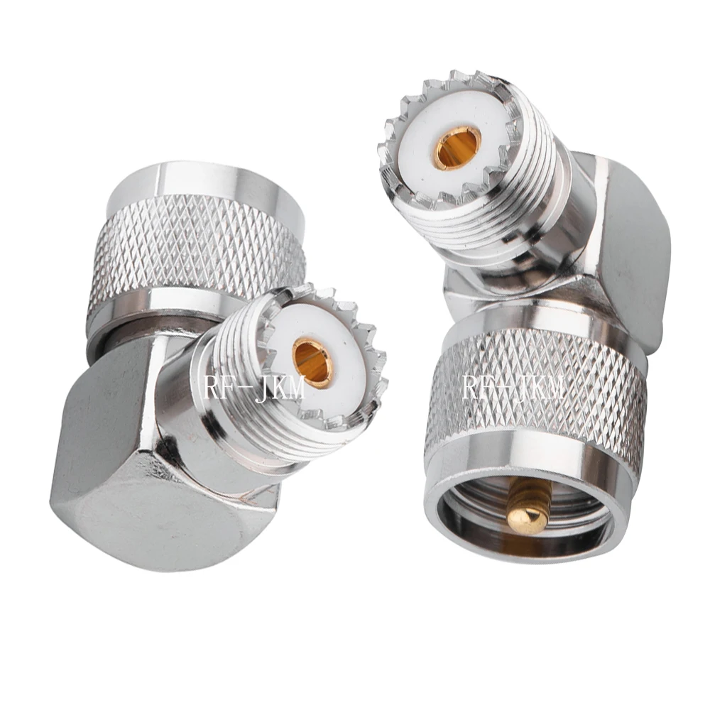 Uhf SO239 Vrouwelijk Naar Uhf PL259 Mannelijke Haakse 90 Graden Rf Connector