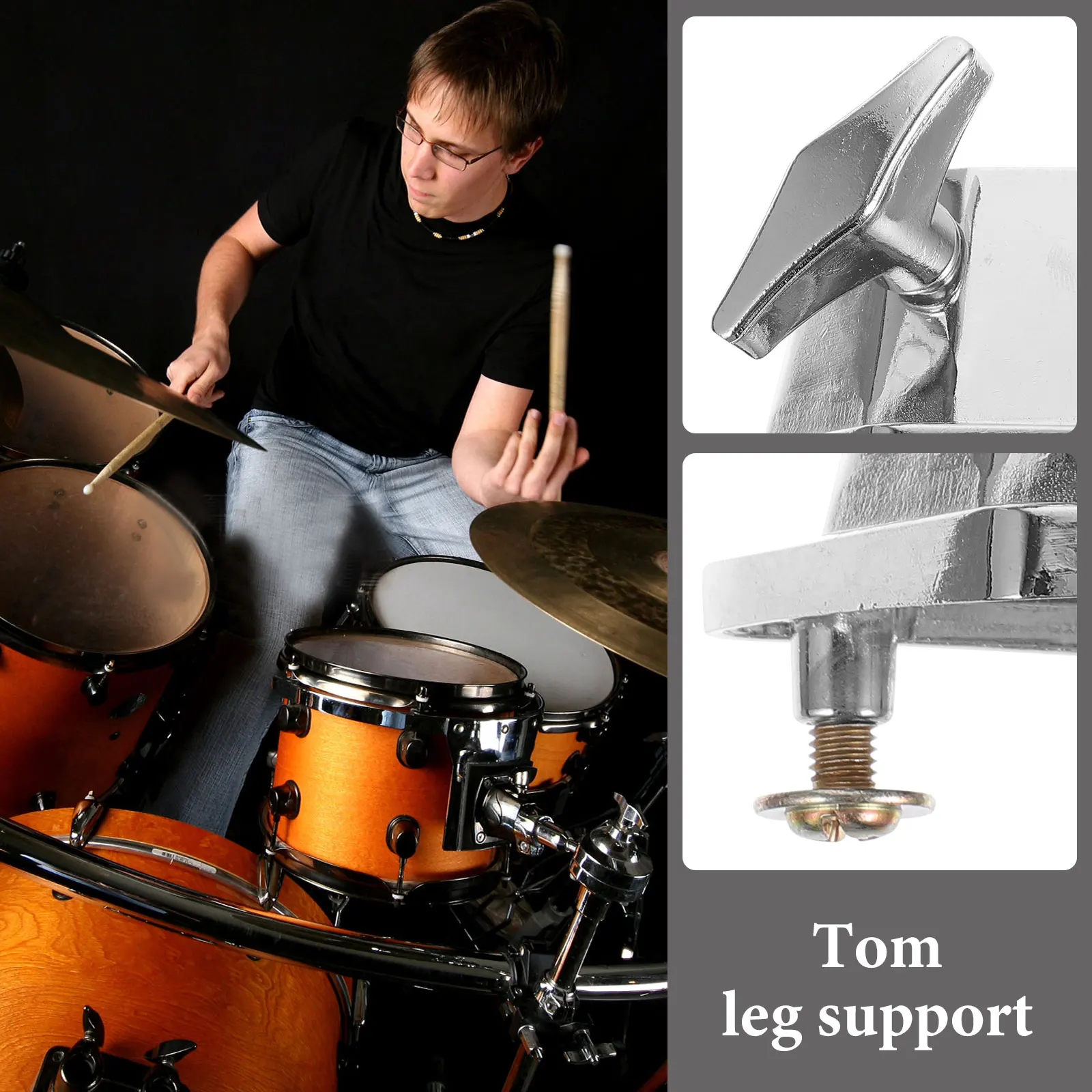 

Floor Tom Leg Bracket Adjustable Hardware Replacement Part For Bass Snare Drum Accessories Drum Tom Support Rack Mount Hardware