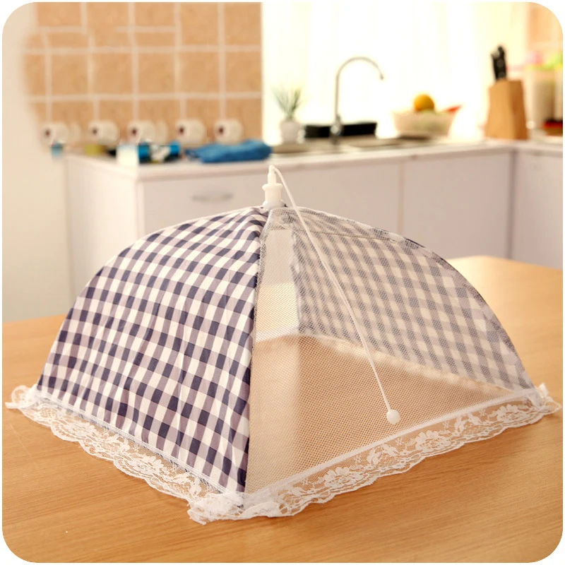 Portable Food Cover Umbrella -Up Mesh Screen Food Cover Net Tent Breathable Folded Dome Anti Fly Mosquito Umbrella