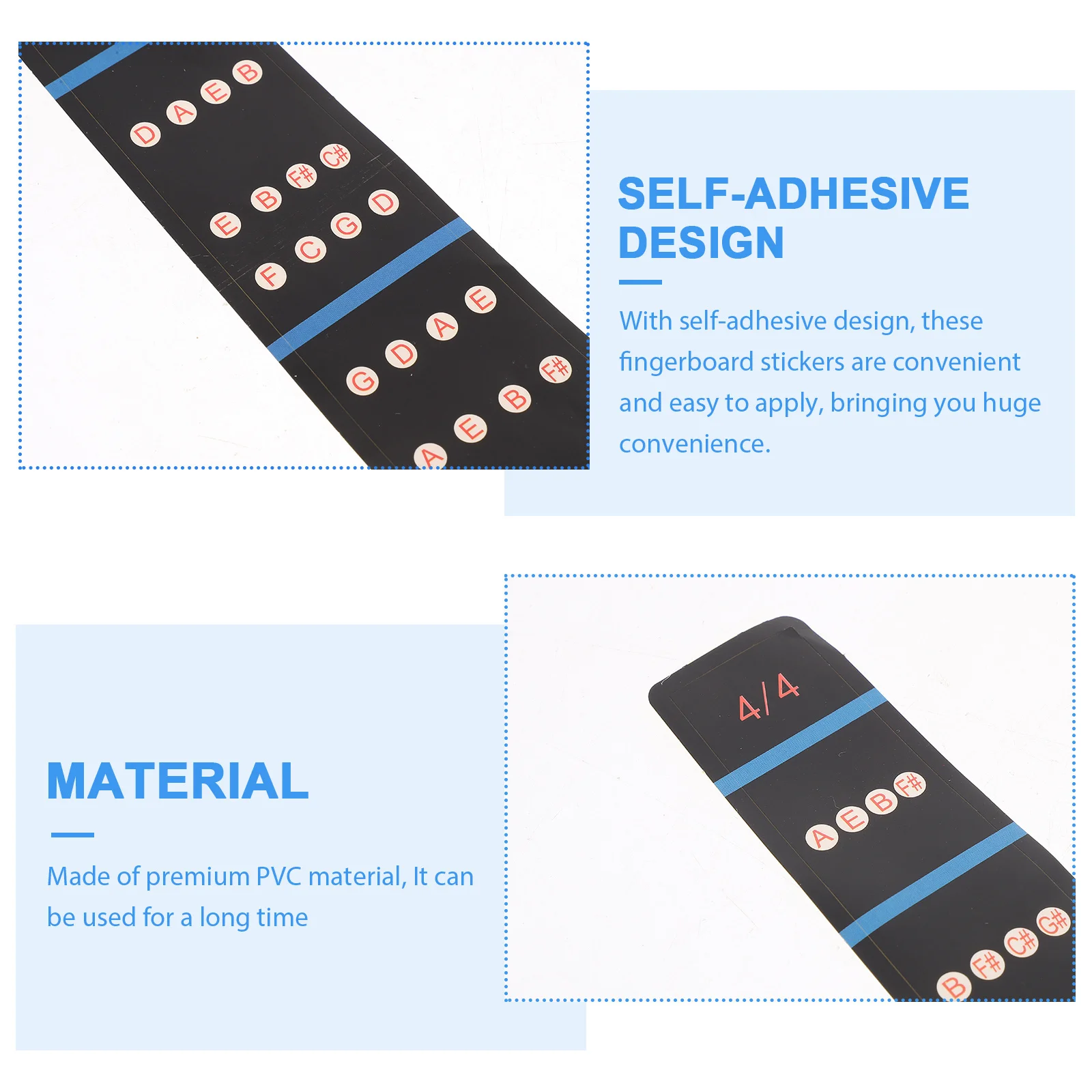 

1 Sheet Violin Fretboard Sticker Self-Adhesive Fingerboard Stickers Durable Residue-Free Note Map For 4/4 Violin Beginners