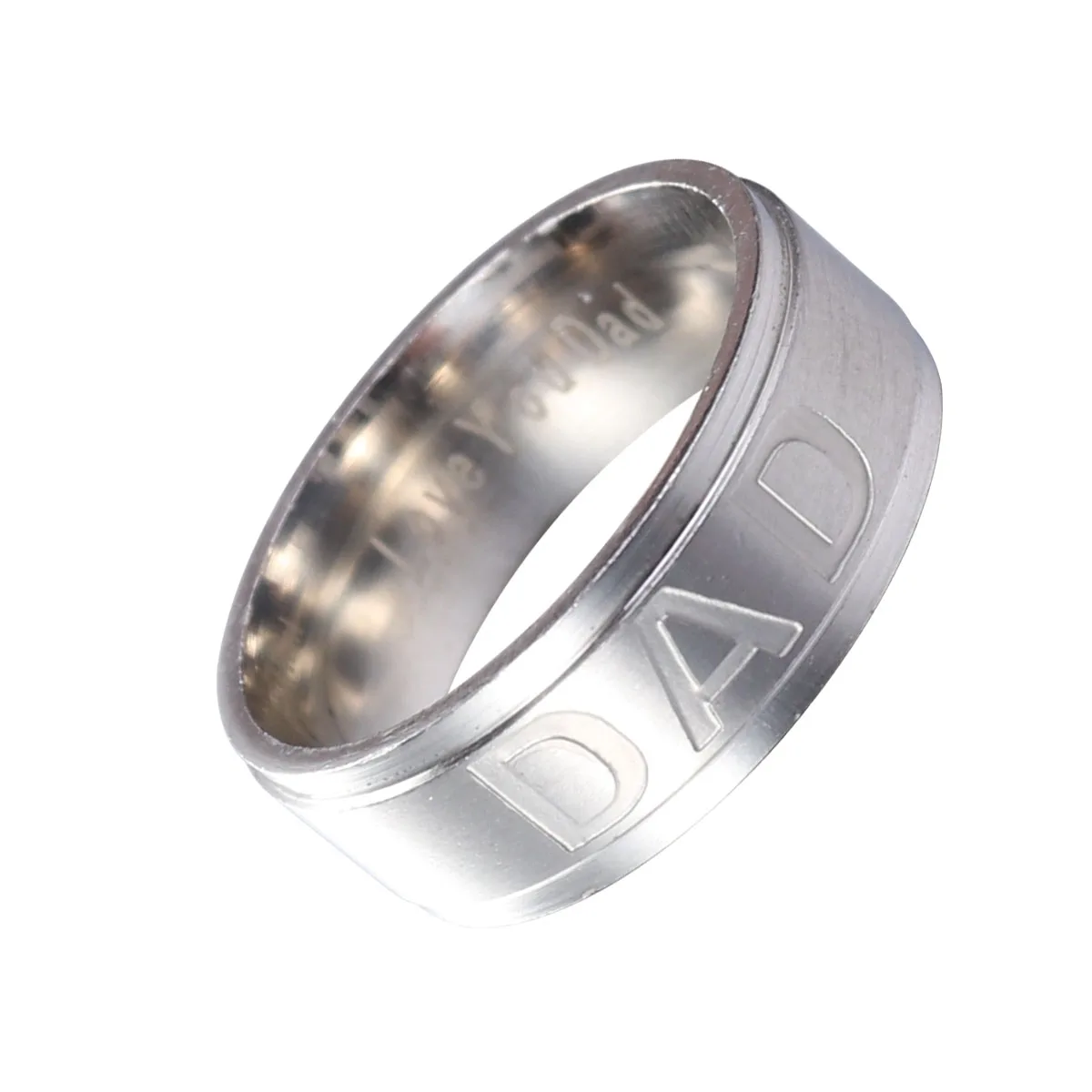 

Titanium Steel Ring The Father Rings Father's Day Gift Mens European and American Man