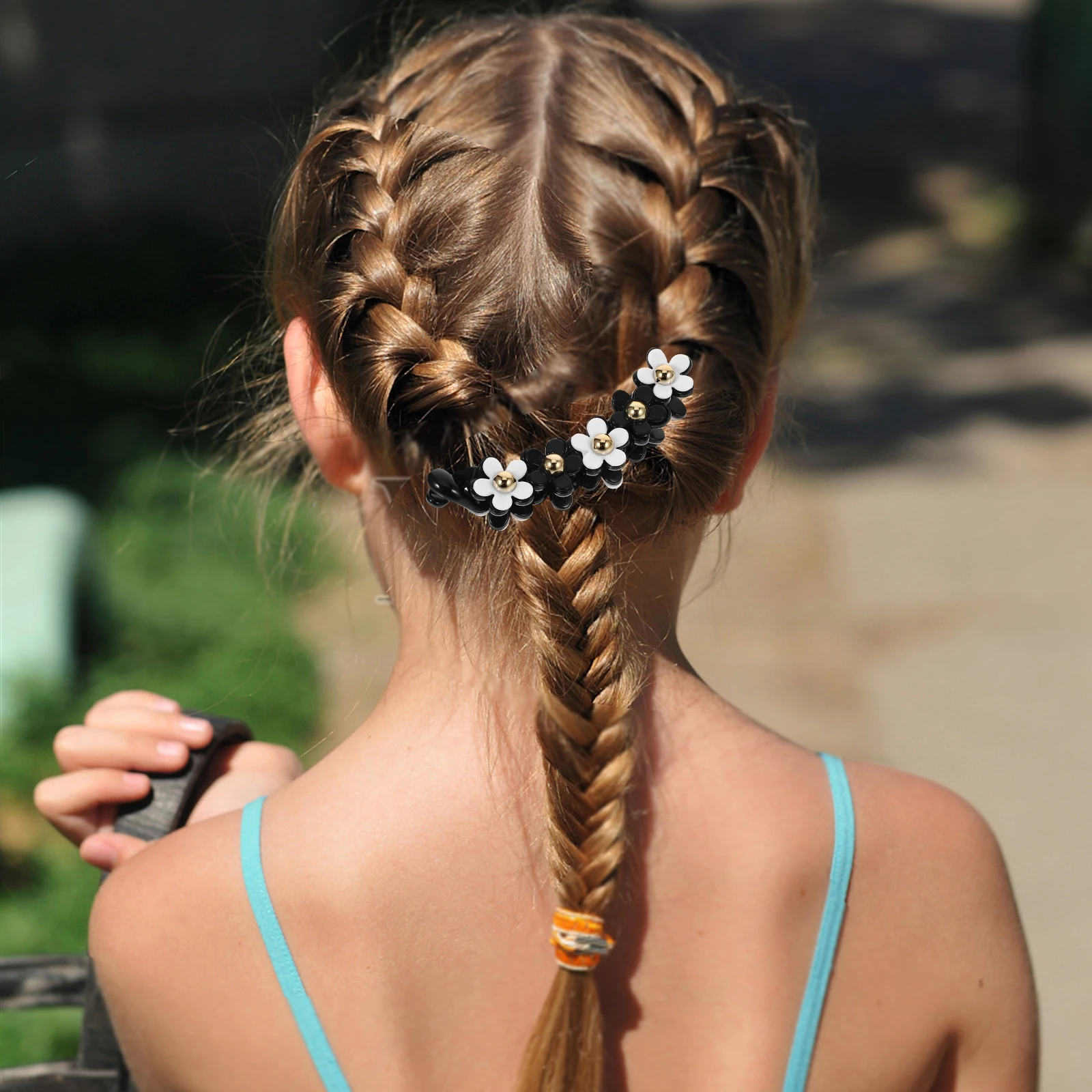 

1pc Acrylic Flower Hair Clip Banana Ponytail Holder Strong Tension Claw Clipper Stylish Durable Party Beach Office Use