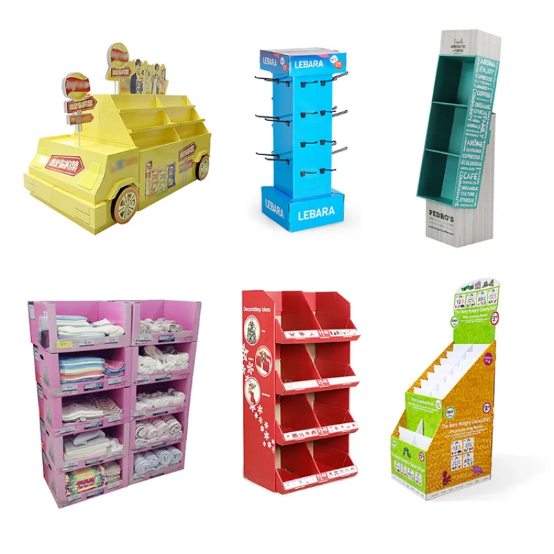 Custom.Custom كرتون ورقة عرض الرف متاجر ماكياج مستحضرات التجميل الطابق عرض موقف الترويجية في الصيدلة