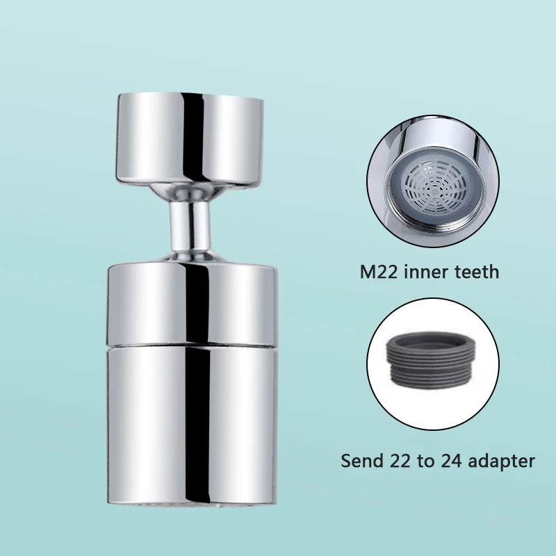 X-House Universal Multifunctional 720 Rotatable Extender Sprayer Head  Flexible Bathroom Tap Faucet Sprayer