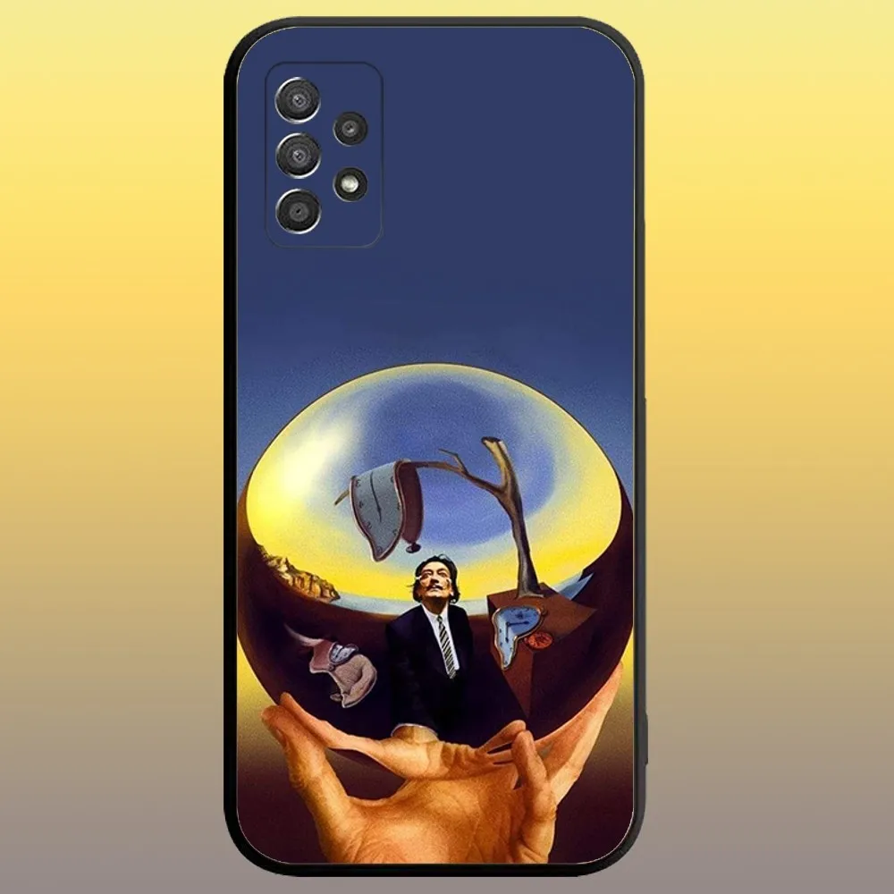 Etui Salvador Dali Painting Phone Case for SamsungA 91,80,73,72,71,70,53,52,51,42,41,40,32,31,30,22,21,20,13 S Soft Black Case