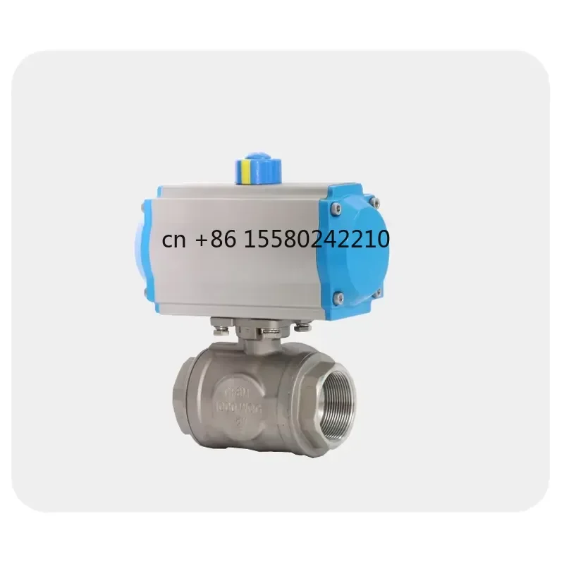 2026 hot for TKFM L Type DN15 304 316 Stainless Steel Thread Pneumatic 3 Way Ball Valve Customizable for Water Media OEM
