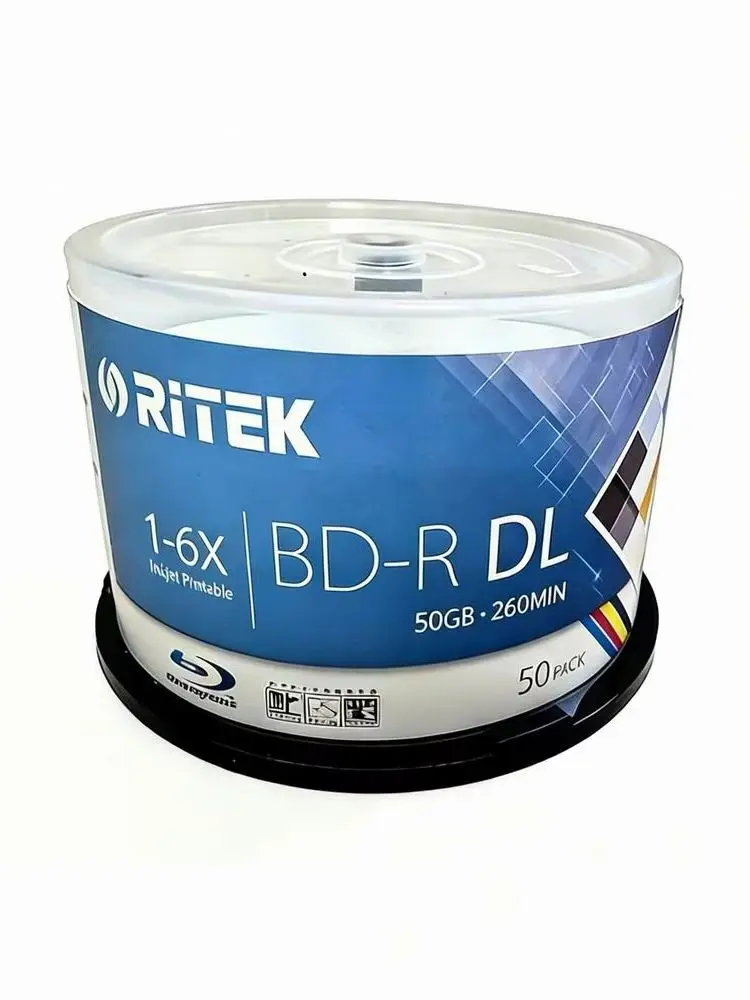 BD-R 50GB 1-6X Blue Ray Disc BDR 50g Bluray Inkjet Druckbar 50 Teile/los – Detail 1