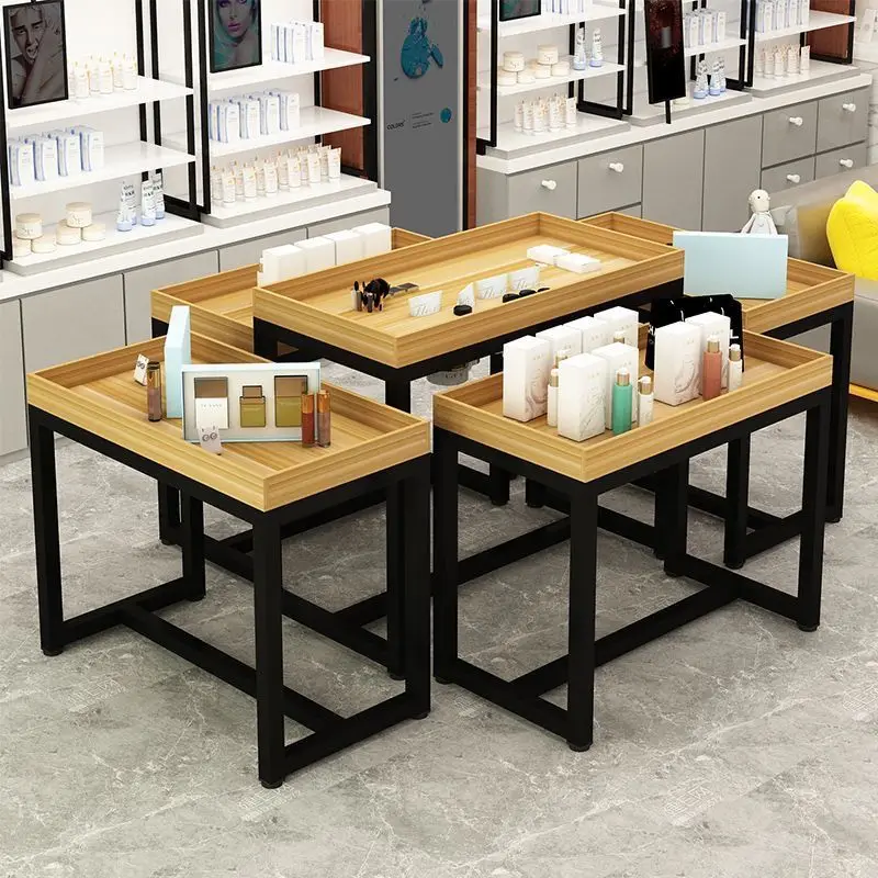 Shopping mall high and low table display table, supermarket code breaking processing, Taichung Island stack rack, promotional