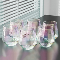 320ml 6pcs Sets Whiskey Glass Drinkware Luxury Drinking Glasses High End Coffee Latte Mugs Water Bottle Suitable for Gift Giving